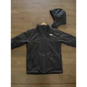 The North Face DryVent Mens Large Black Waterproof Removable Hood Jacket